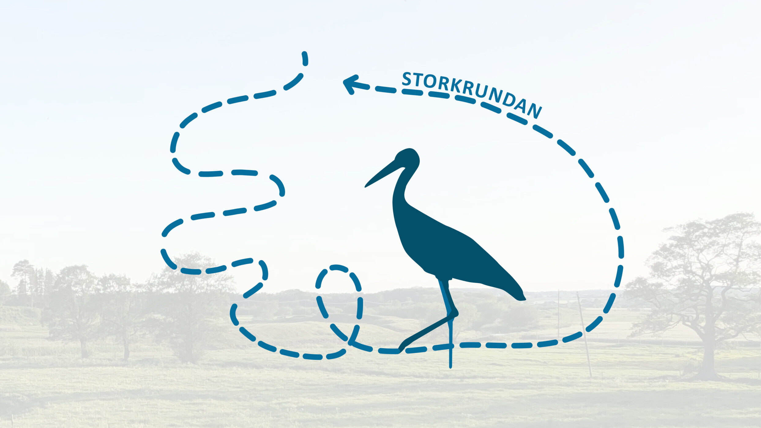 Bild på en siluett av en stork